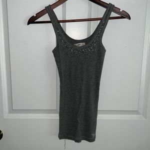 Abercrombie & Fitch gray tank with sequins